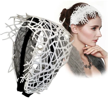 

DUOJIAOYAN Temperament wide side headwear Simple sweet lady cloth headband Lady women party fabric headpiece