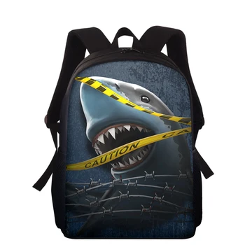 

Backpack Custom Pattern Animal Drawings Shark School Bag Schoolbags Teenagers Girls Boys Student Travel Book Bag Kids Mochila