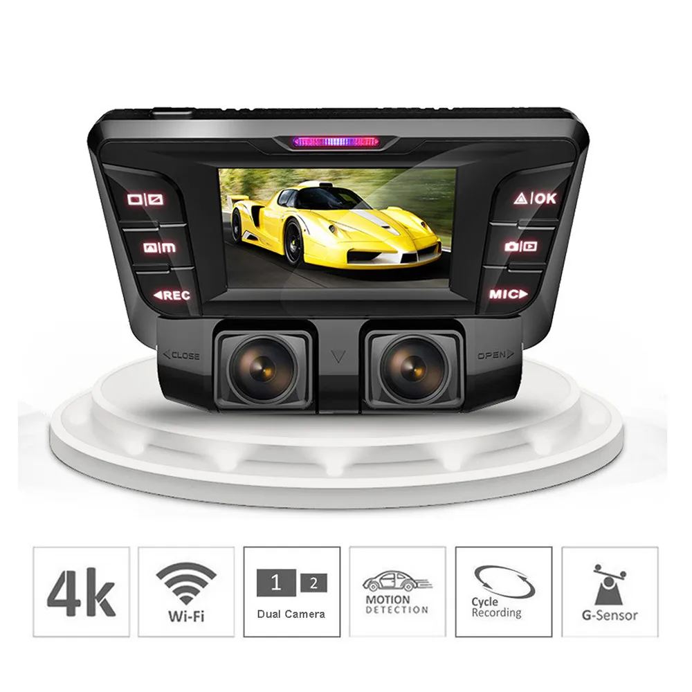 Blueskysea V28 FHD 4K WiFi WDR Автомобильный видеорегистратор с датчиком движения