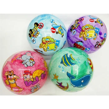 

22CM Baby Cartoon Inflatable Bouncy Ball Outdoor Sport Soft Rubber Ball Hand Catching Ball Educational Toy for Children