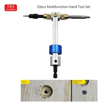 

20pcs/set Multi Purposes Screw BIts and Countersunk Drill Bits Set Transfer Tool High Speed Steel Hand Tool Set Domestic Use