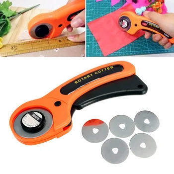 

Leather Craft 45mm Rotary Cutter Leather Cutting Tool Fabric Cutter Circular Blade DIY Patchwork Sewing Quilting Fit Olfa Cut