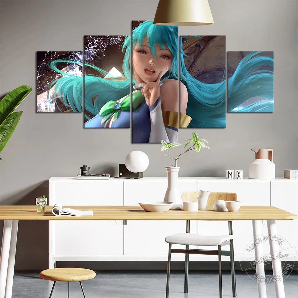 Аниме плакат без рамки Kono Subarashii Sekai Ni Shukufuku Aqua картины плакаты на стену для