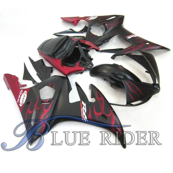 

Motorcycle Fairing Kit for YAMAHA YZFR6 03 04 05 YZF600 R6 2003 2004 2005 YZF600 ABS red black Fairings set bodywork