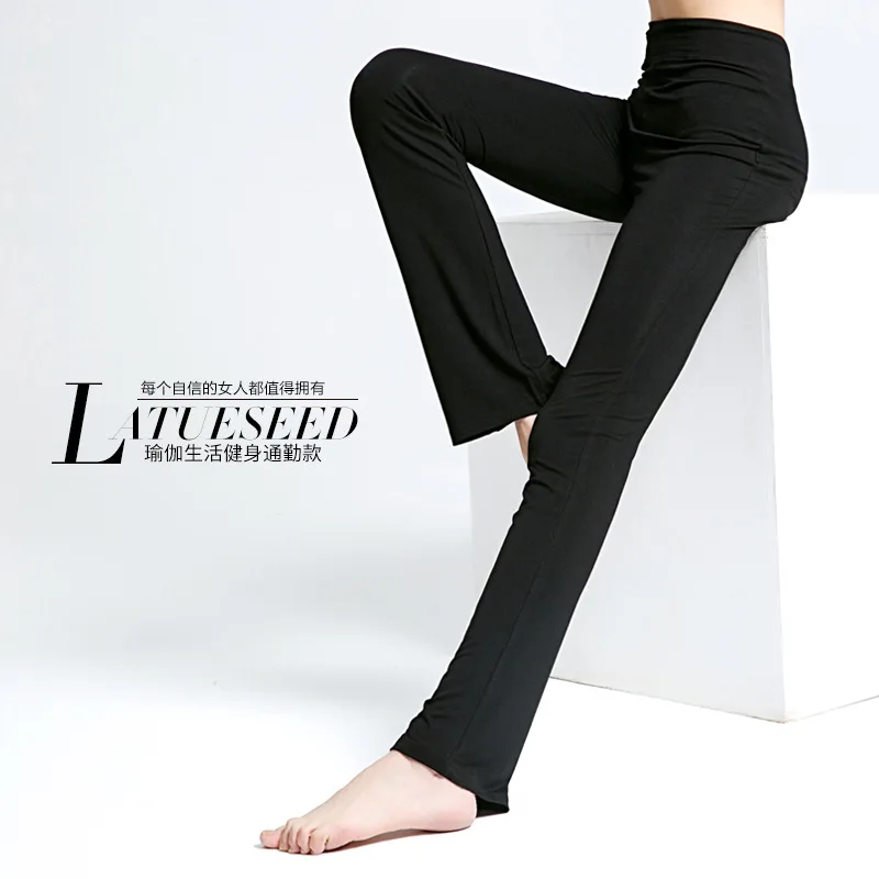 

Yoga Pants Black (Women's) Bloomers Profession Sports Dance Gymnastic Loose-Fit Body Fitness Suit Large Size Closing Lower Apron