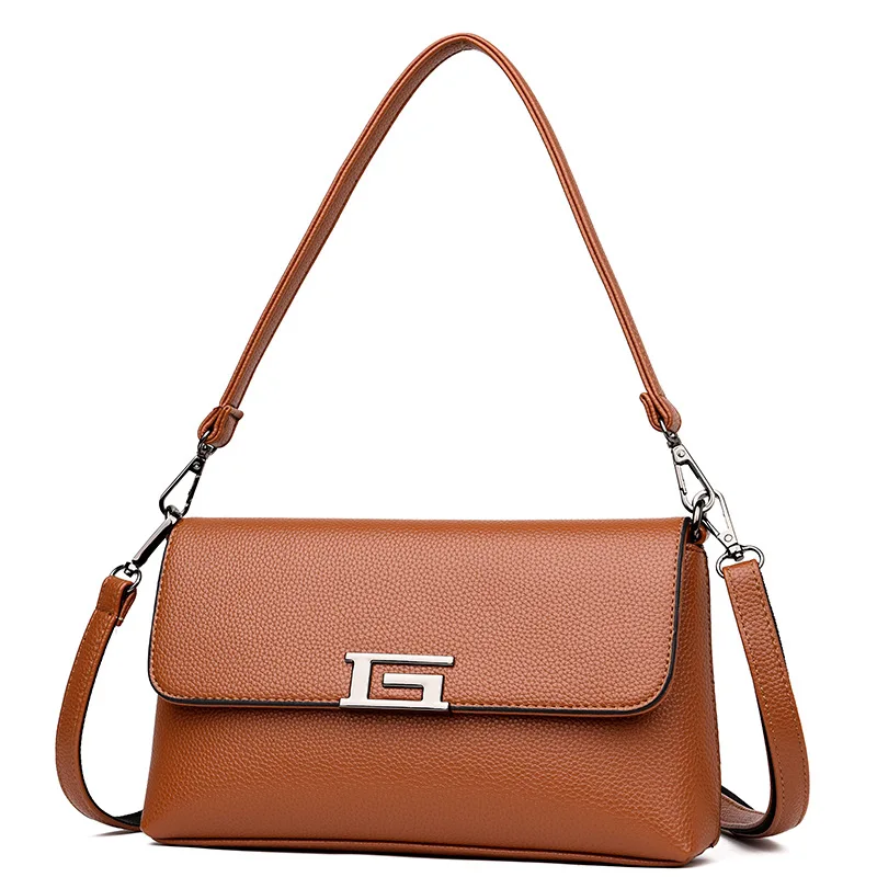 

Embossed Leather WOMEN'S Bag 2018 New Style Korean-style Shoulder Oblique Lady Bag Versatile Fashion Small Square Bag