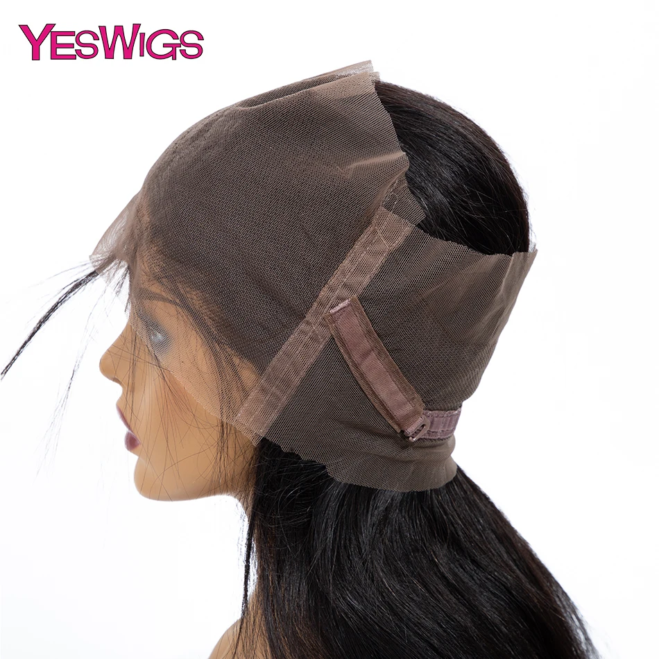 Yeswigs Hair Malaysian Straight Lace Frontal Closure 360 Lace Frontal With Baby Hair Remy Human Hair Closure Free Part (4)