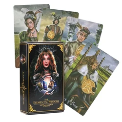 Tarot adivinhação cartões de jogos de tabuleiro a sabedoria elementar inglês completo verson pdf guia livro oracle baralho cartão de jogo para festa 78