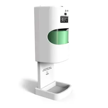 

Infrared Thermometer Wall-Mounted Non-Contact Thermometer 1100ml Sensing Distance Sensor Soap Dispenser Temperature Meter