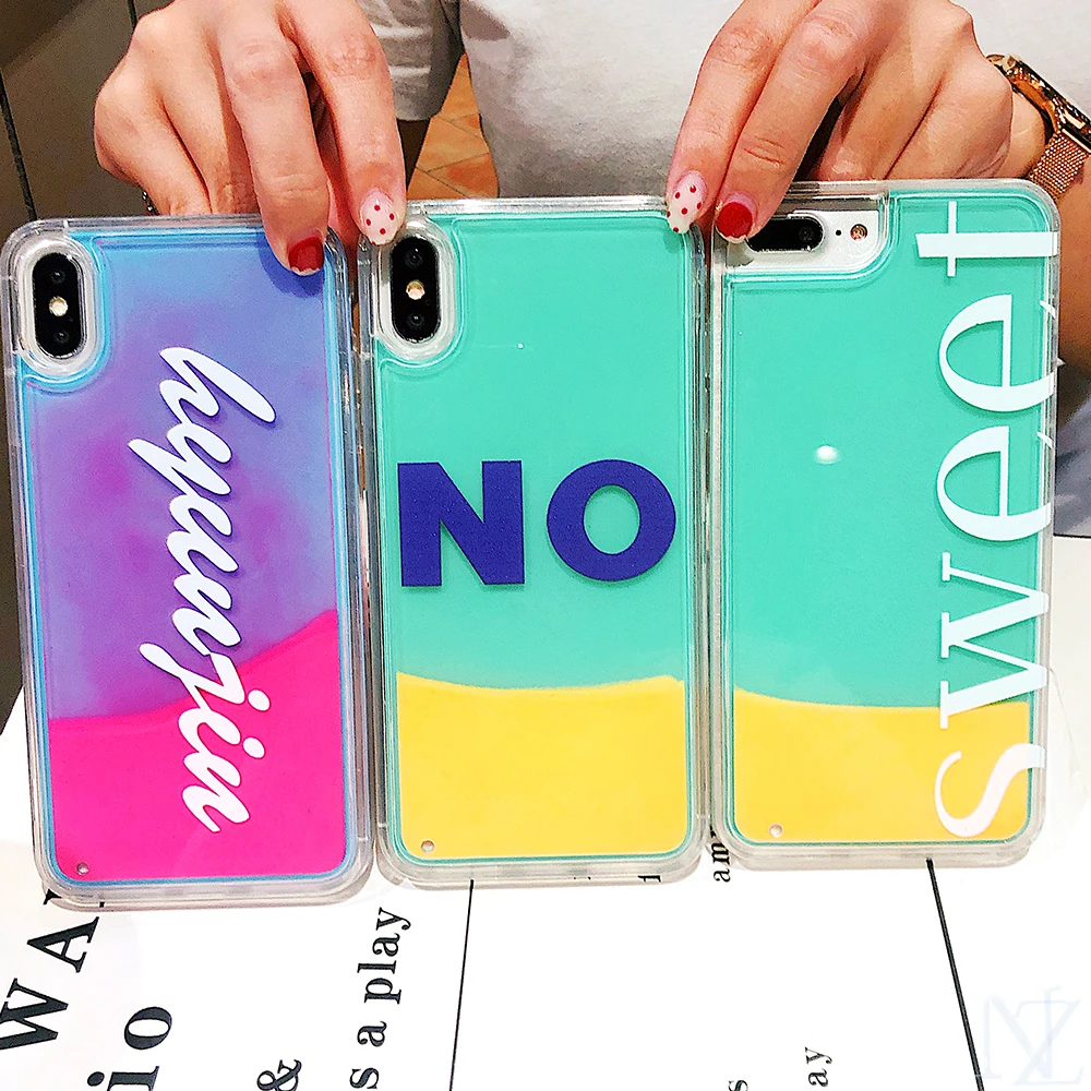 

Quicksand case For iPhone 6 6s 7 8 8Plus X XR XS MAX phone shell Luxury brand Style soft case