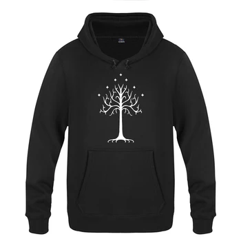 

Tree of Gondor Lord of the Rings Movie Hoodies Men Fashion Men's Long Sleeve Pullover Fleece Hooded Sweatshirts Coat