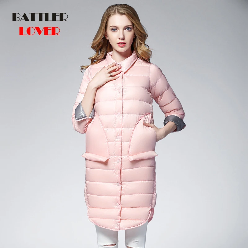 

New Arrival Ladies Long Winter Down Jacket Women Ultra Light Down Jacket Women's Large Size Slim Warm Jacket Female Windbreaker