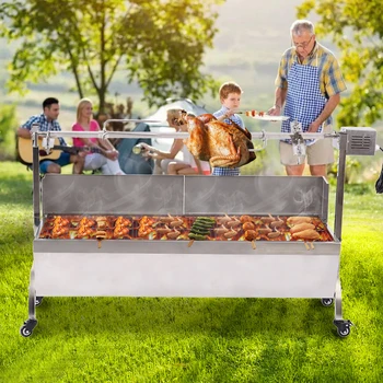 

Honhill BBQ Grill Barbecue Charcoal Grill Spit Roaster Rotisserie Pig Lamb Roast BBQ Grill For Portable Outdoor Picnic