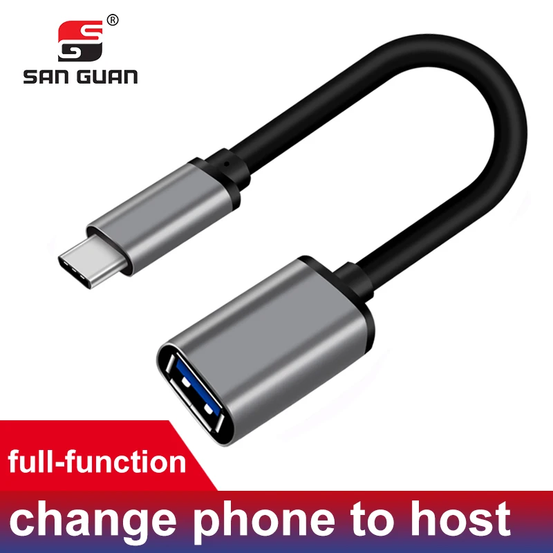 

OTG Cable USB C Adapter Cable Type C to USB 3.0 Female Thunderbolt 3 OTG Type-C Adapter for Samsung Chromebook MacBook