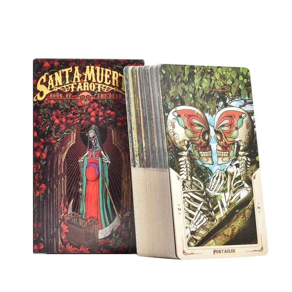 

78 Pcs Tarot Cards Sheets Santa Muerte Tarot Card Board Game Playing Card Deck Table Games For Family Party