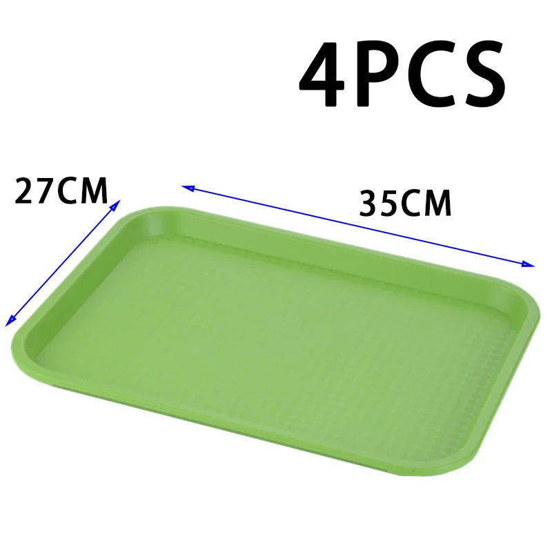 4 шт поднос для фаст-фуда пластиковый нескользящий 35*27 см ...