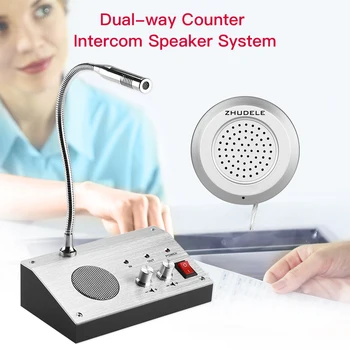 

Dual Way Walkie Talkie Anti-Interference Window Counter Intercom System For Bank Ticket Station Dining Hall Voice System