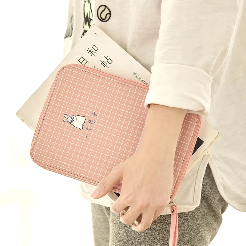 

Korean Kawaii Pencil Case School Storage Bag Macaron Color Multi-function Large Capacity Pencil Cases for Ipad Phone Stationery