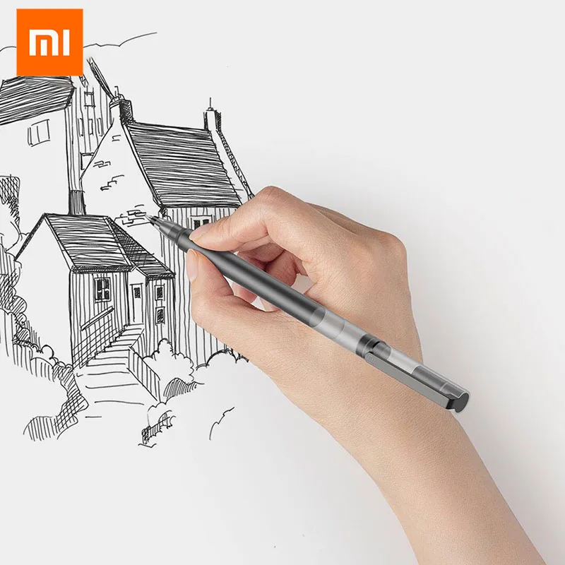 Оригинальная гелевая ручка Xiaomi Giant, 10 палочек, черная и красная, двухцветная, Студенческая, офисная, записная, гелевая ручка