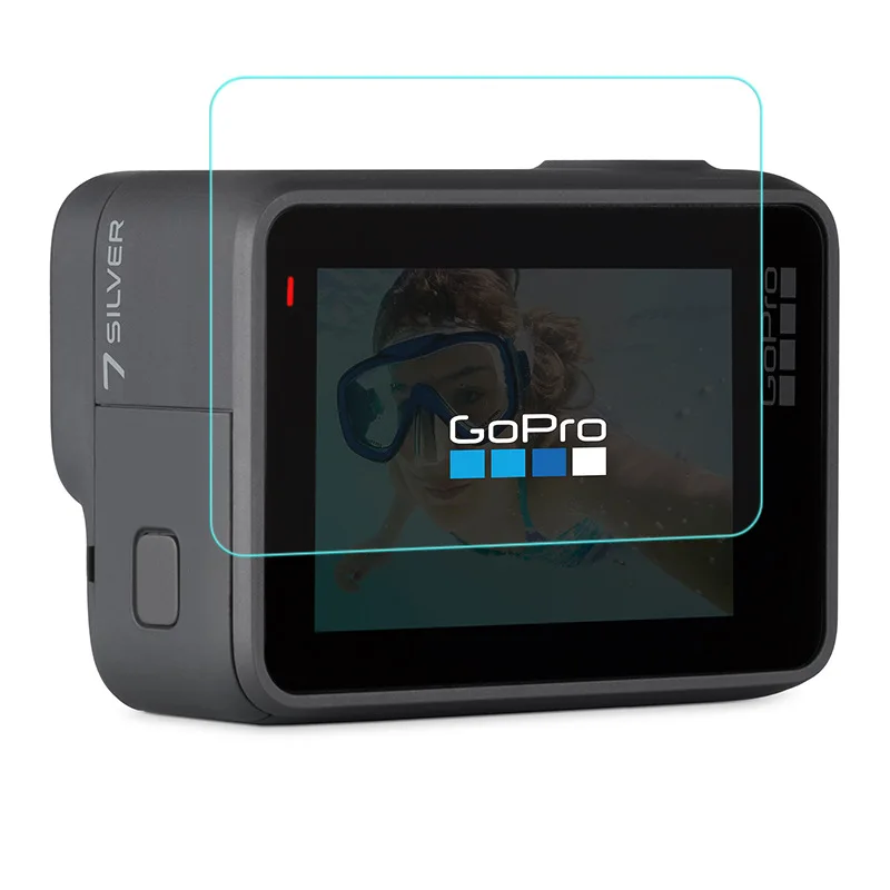 

2pcs/set Tempered Glass for GoPro Hero 7 Black Go pro Hero7 Silver Protective Glas Screen Protector
