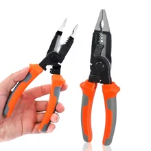 Pince multifonctionnelle 6 en 1 pour électricien, jeu de coupe câble, outil à main de sertissage