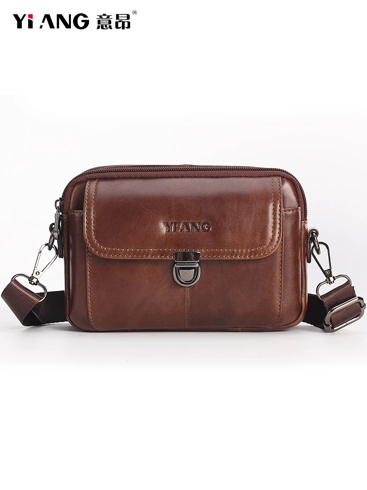 Bolsa Porta Celular Bolso Bandolera De Cuero Para Hombre