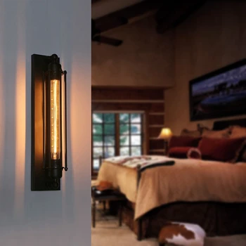 

Corridor Wall Lamp, Vintage Industrial Retro Style Lamp, Wrought Iron Wall Lamp E27 (Without Bulb Included) (1PCS)