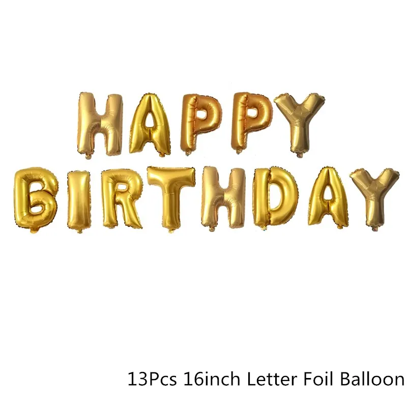 Chicinlife золотые одноразовые столовые приборы с днем рождения, бумажные стаканчики и тарелки, скатерть, салфетки, 1 день рождения, Декор, принадлежности - Цвет: 13Pcs