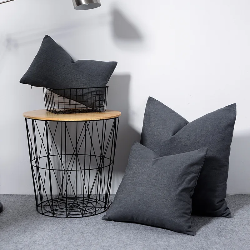 Скандинавский Супер качественный темно серый ковбойский Чехол на подушку 45*45 см