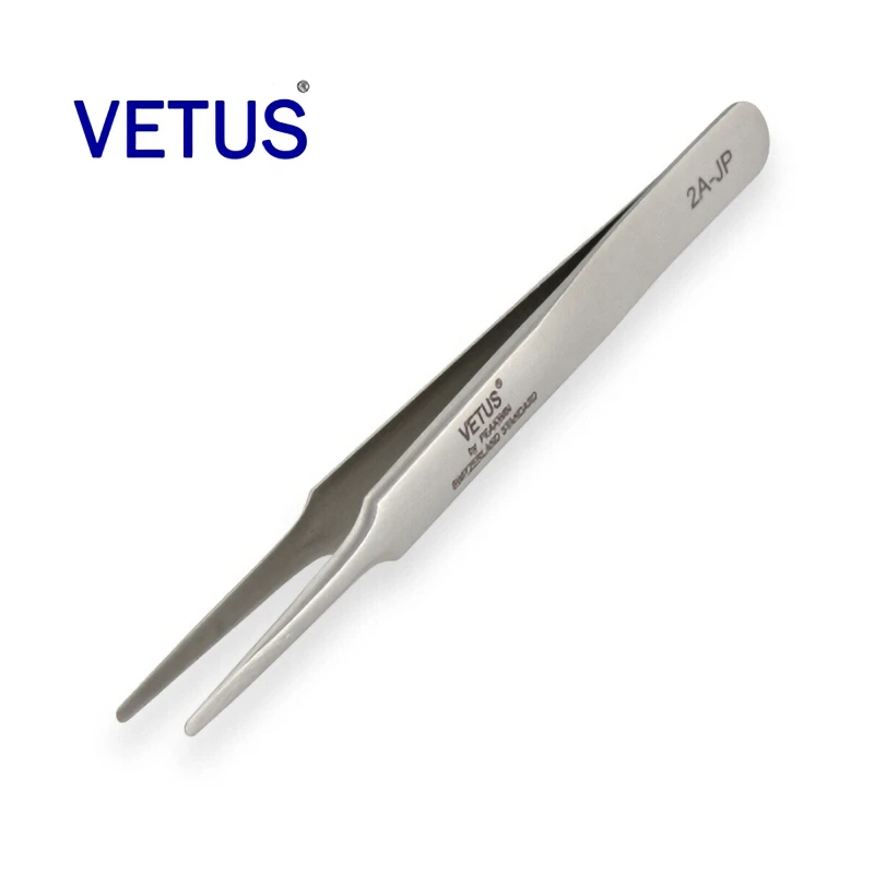 VETUS Original JP Series Premium Tweezers Real Mink Eyelashes Grafting Hyperfine Precision Pincers Anti-magnetic ESD Anti-static 3