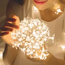 Flower LED String Luminaria Garland For photo Chrismas Lights Cherry Light Chain Fairy Lights Wedding Indoor Decor Party Festoon