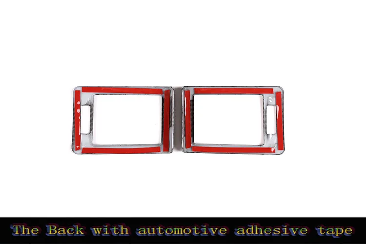 Углеродное волокно стиль ABS для Mercedes benz C Class W204 2007-2010 автомобильный Кондиционер для приборной панели вентиляционное отверстие рамка отделка Аксессуары 2 шт