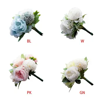 

Nordic Artificial Flowers Simulation Bouquet Fabric Green Leaves DIY Table Decor