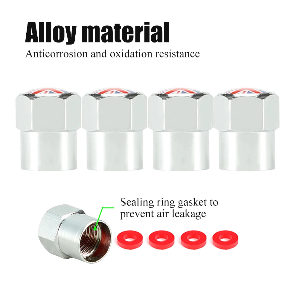 AUTCOAT Aluminum Alloy/Copper England British National Flag Tire Valve Stem  Cap Tire Wheel Stem Air Valve Caps for Auto Cars AliExpress