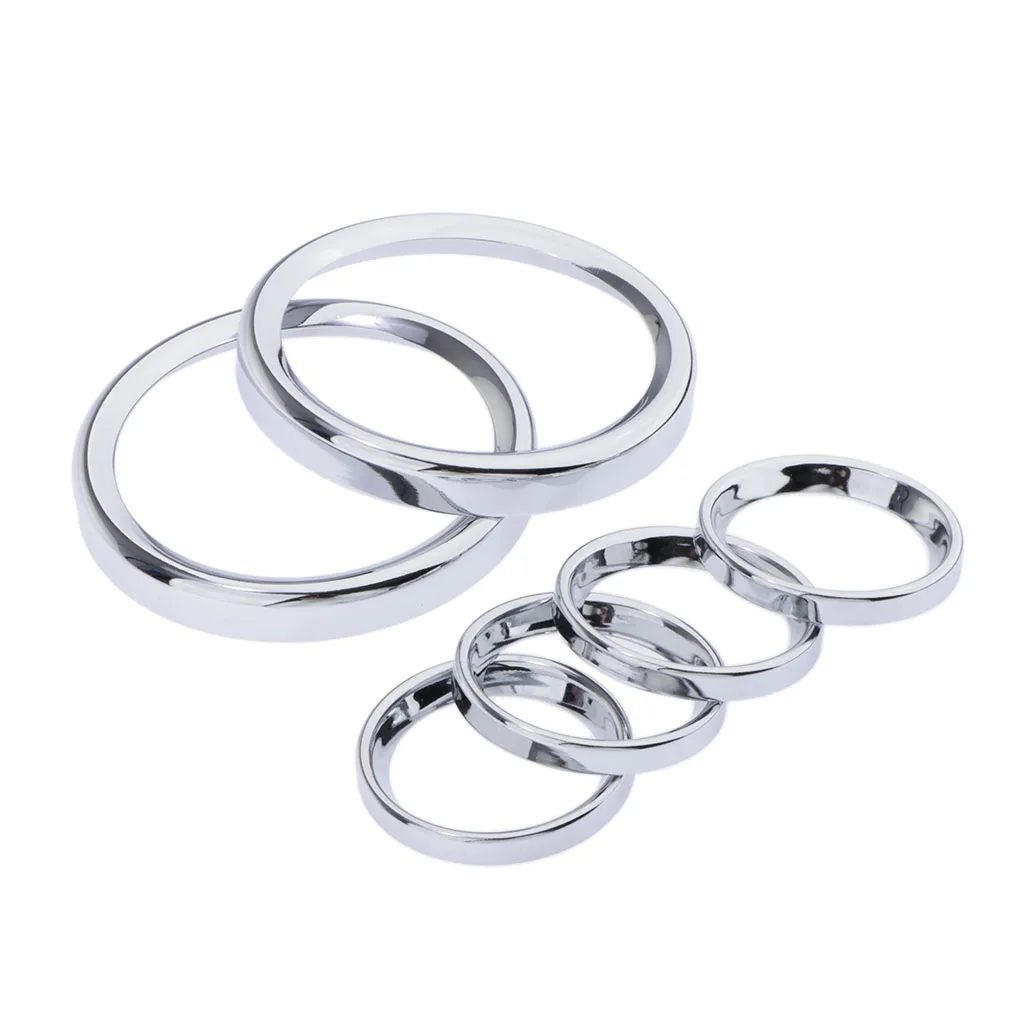 MagiDeal 6pcs/pack Burst Gauge Bezel Kit for Harley Electra Trike 1986-2013