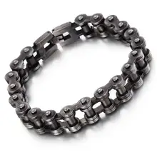 Ретро Тяжелая нержавеющая сталь Мотоциклетная цепь мужской браслет 12,5 мм широкий лучшие друзья мужские браслеты и браслеты ювелирные изделия в стиле хип-хоп