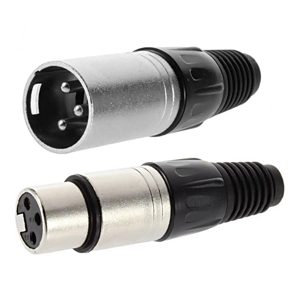 

1Pcs Type Mic Microphone XLR Male 3-Pin Audio Cable Connector Solder Sound Cannon Cable Plug for Audio Karaoke Microphone