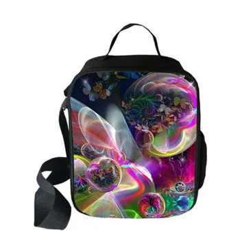 

Fashion Printed Flower Butterfly Thermal Lunch Bags For Children's School Lunchbags Women Travel Picnic Shoulder Bags Handbag