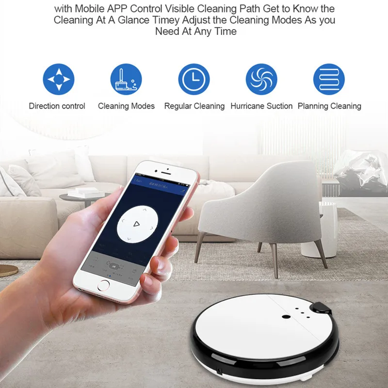 US $189.67 Home Smart Sweeping Robot APP Remote Control Automatic Return Charging Multifunctional Robot Vaccum Cleaner