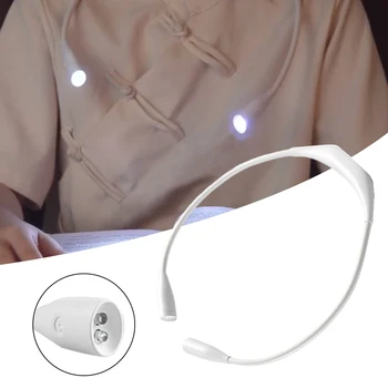 

Neck Hanging Study Room USB Rechargeable Hands Free Adjustable Angle Night Jogging Reading Light ABS Plastic Touch Control