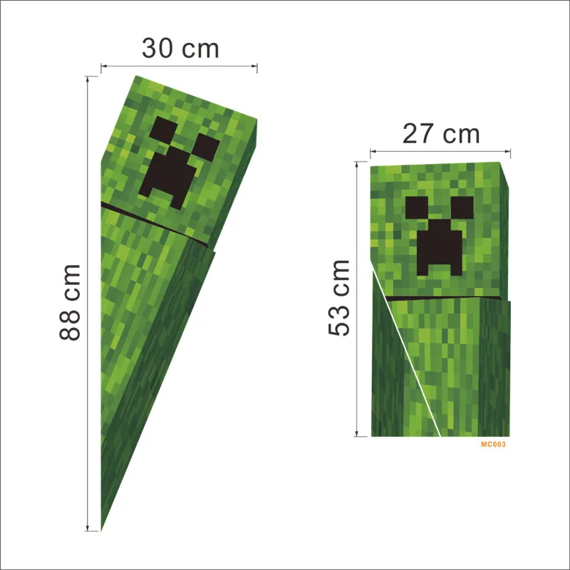 3d настенные стикеры Стива и Крипера для детской комнаты, настенные наклейки для детской комнаты, детская комната, спальня для мальчиков, настенные художественные наклейки, плакат - Цвет: MC008