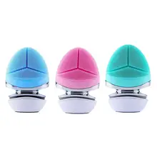 Двойной цветной светильник, силиконовое устройство для очищения лица, водонепроницаемый USB Электрический звуковой Вибрационный аппарат для чистки пор, 30P