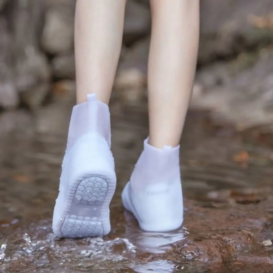 Thicken Rain Shoe Covers Reusable Women Men Waterproof Galoshes