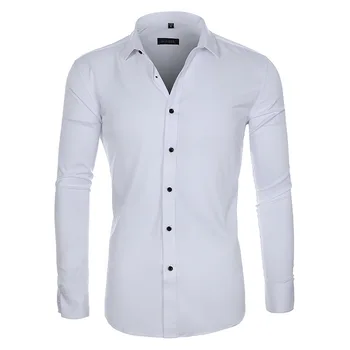 

Men's business casual shirts 2020 new spring Bamboo fiber formal shirt men dress shirts long sleeve A variety of color shirt