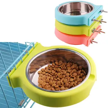 

Pet Bowl Stainless Steel Hanging Bowl for Pet Dog Cat Puppy Bird Cage Feeder Food Water Dog Cat Feeding Feeder Water Food Bowl