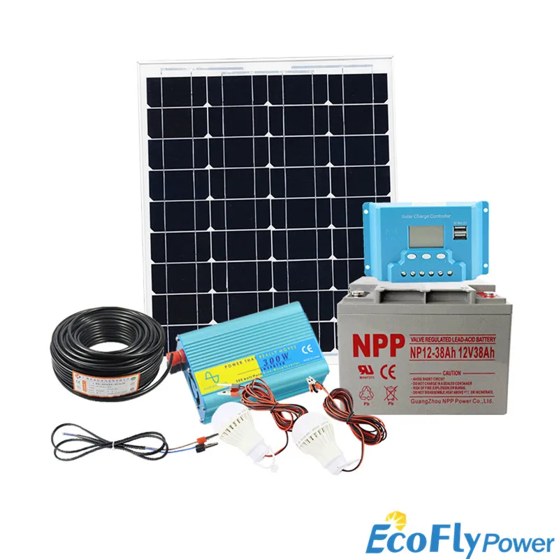 12V50wsolarsystemphotovoltaickitsystempowerstationfor12V