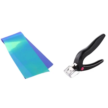 

20Pcs Nail Art Stickers Paper Decal Polish & 1 Pcs Tips Cutter Fake Nail Clippers Cutter Trimmer Manicure