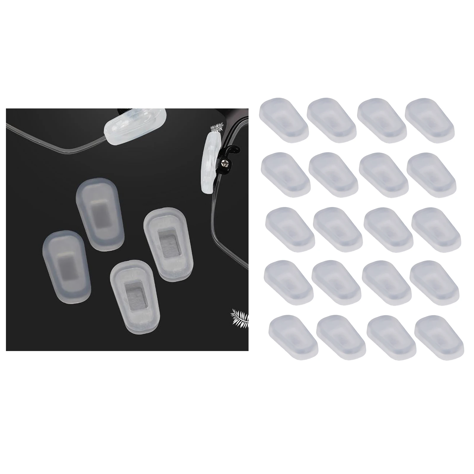 10-Pairs Soft Silicone Eyeglasses Glasses Nose Pads Nosepads Replacement Eyeglasses Pads Anti-Slip Adhesive Nosepads