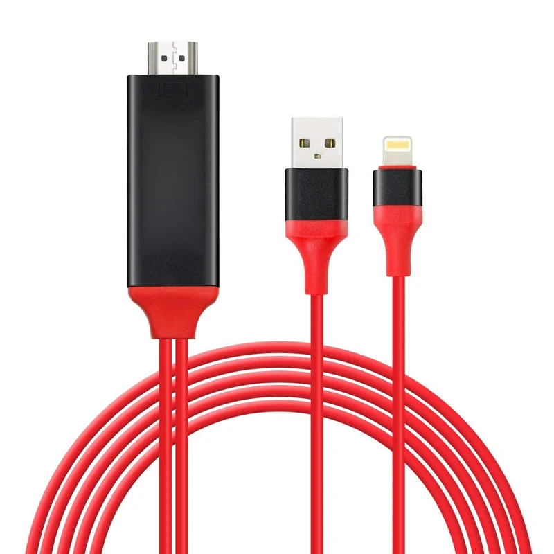 JKING самоклеющийся интерфейс для ТВ кабель для apple USB экран зеркальное ТВ 1080P HD для iphone 6s plus iphone 7 7plus ipad