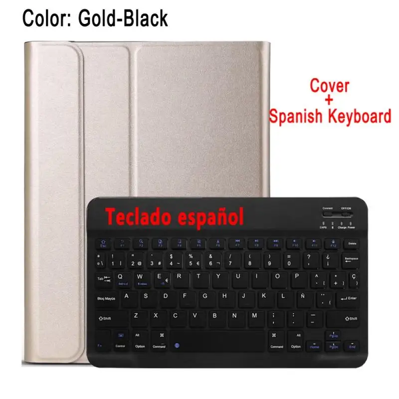 Bluetooth Keyboard Case for Huawei Mediapad M5 Lite 10 10.1 BAH2-W09 BAH2-L09 BAH2-W19 Case Keyboard for Huawei M5 10.1 Cover - Цвет: Spanish Keyboard9
